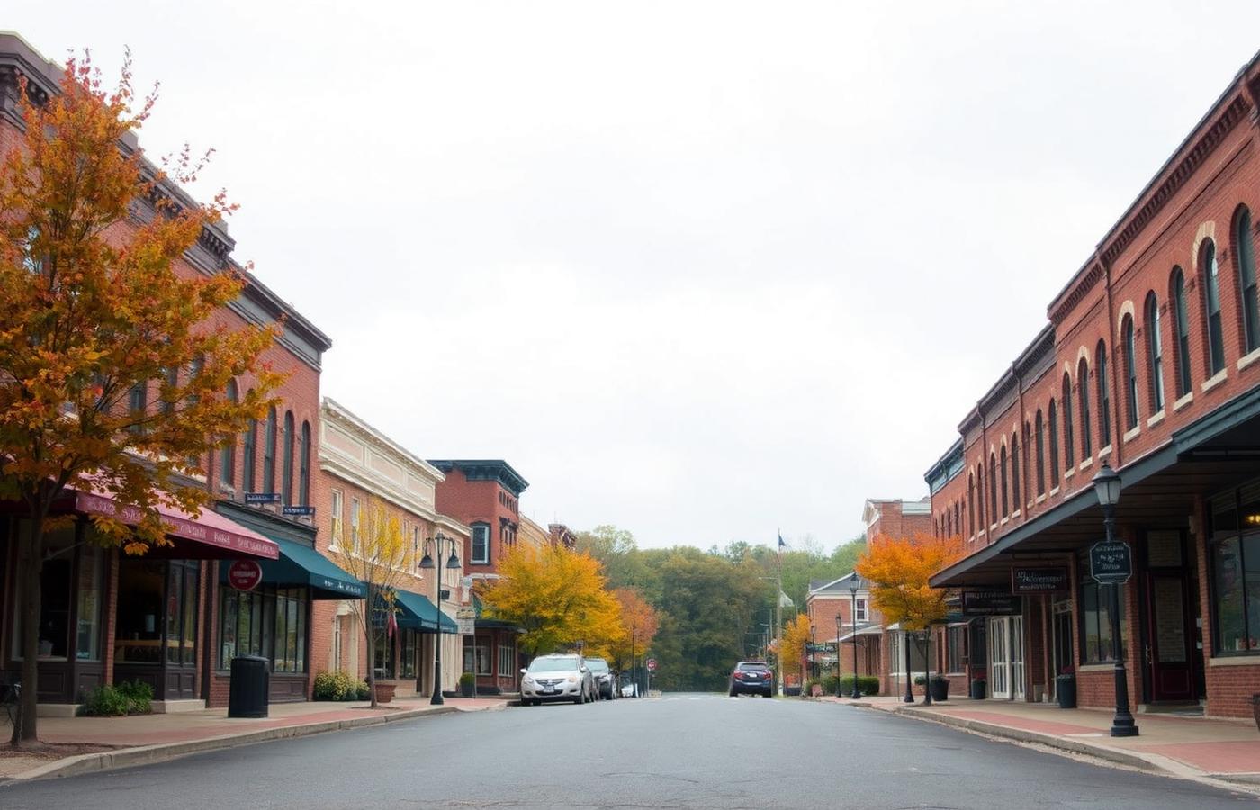 Historic main street in Boonton, New Jersey